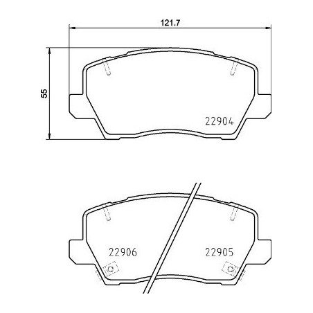 BREMBO P 30 114 Pastiglie freno anteriore per Kia Picanto