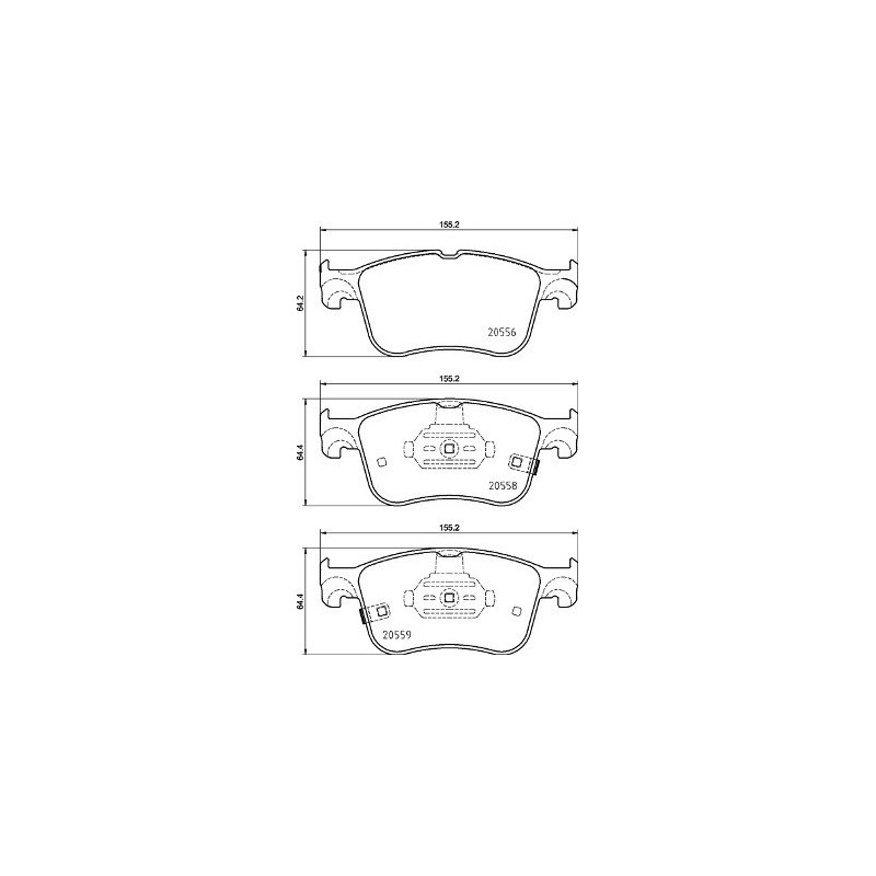 BREMBO P 24 218 Bremsbeläge Vorne für Focus Kuga Puma