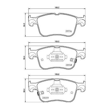BREMBO P 24 218 Pastiglie freno anteriore per Focus Kuga Puma