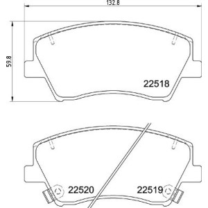 BREMBO P 30 107 Plaquettes de frein avant pour Elantra Ioniq Niro