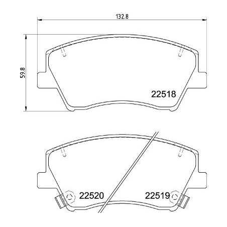 BREMBO P 30 107 Plaquettes de frein avant pour Elantra Ioniq Niro