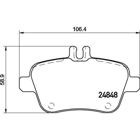 BREMBO P 50 135 Brake Pads Set Rear for CLA A GLA Q30 QX30