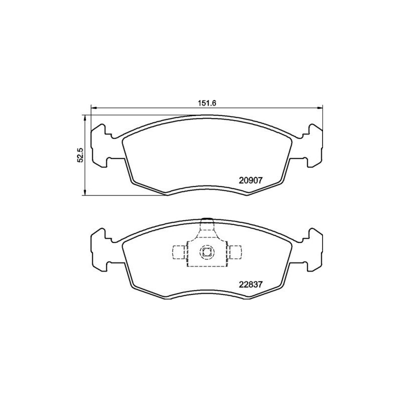 BREMBO P 23 192 Pastillas de freno delantero para Fiat Strada