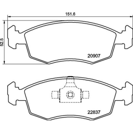 BREMBO P 23 192 Brake Pads Set Front for Fiat Strada