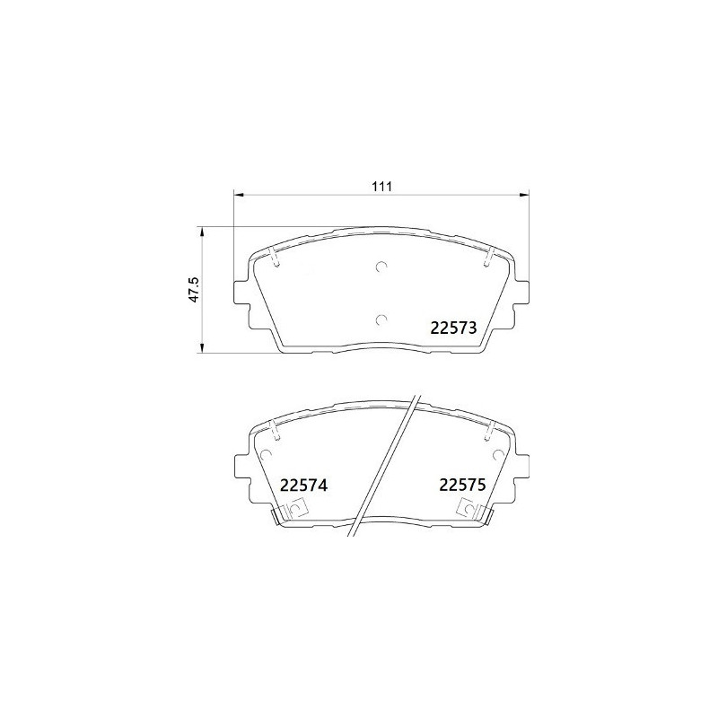 BREMBO P 30 115 Bremsbeläge Vorne für Kia Picanto Ray