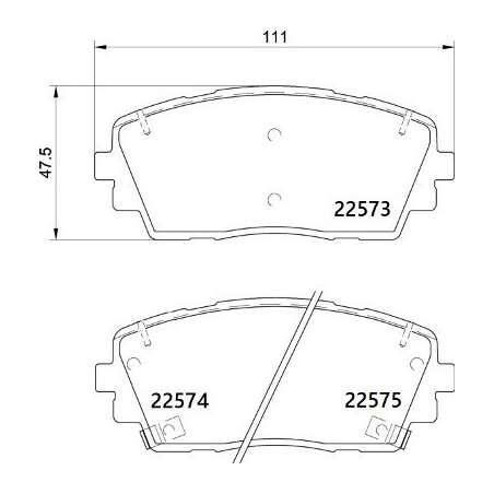BREMBO P 30 115 Pastiglie freno anteriore per Kia Picanto Ray