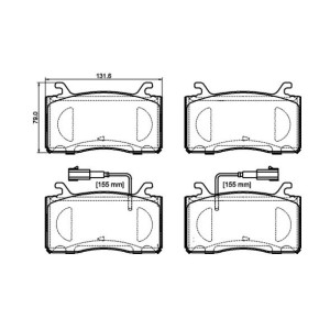 BREMBO P 23 185 Brzdové platničky predné pre Alfa Giulia Stelvio