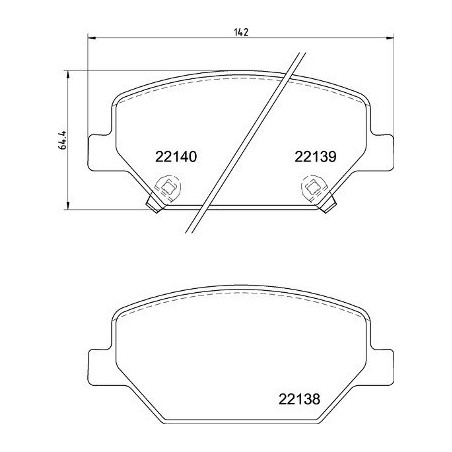 BREMBO P 07 007 Pastillas de freno delantero para Insignia Camaro