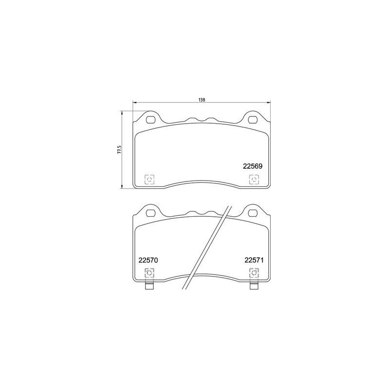 BREMBO P 24 202 Brzdové destičky přední pro Ford Focus