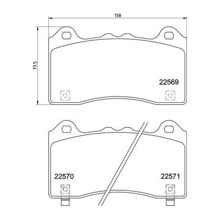 BREMBO P 24 202 Brake Pads Set Front for Ford Focus