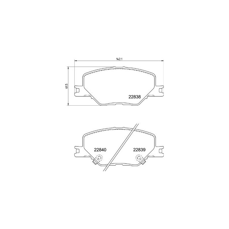 BREMBO P 59 096 Bremsbeläge Vorne für Insignia