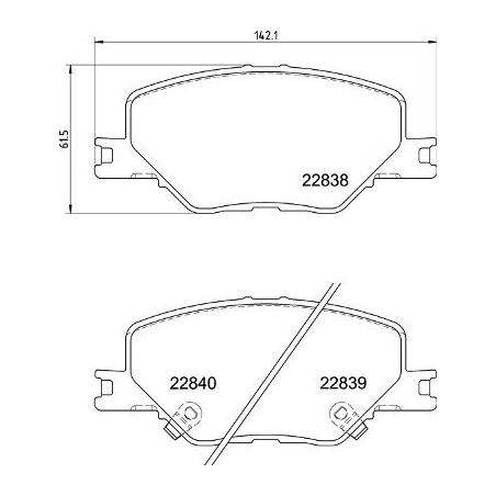 BREMBO P 59 096 Brake Pads Set Front for Insignia