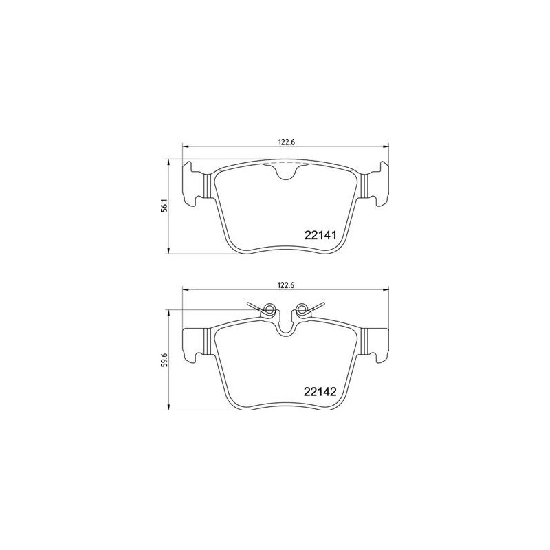 BREMBO P 36 037 Brake Pads Set Rear for Jaguar I-Pace