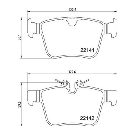 BREMBO P 36 037 Plaquettes de frein arrière pour Jaguar I-Pace