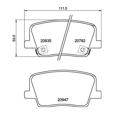 BREMBO P 77 003 Klocki hamulcowe tył dla Ssangyong Rexton