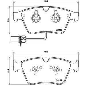 BREMBO P 05 003 Pastillas de freno delantero para Bentley Continental