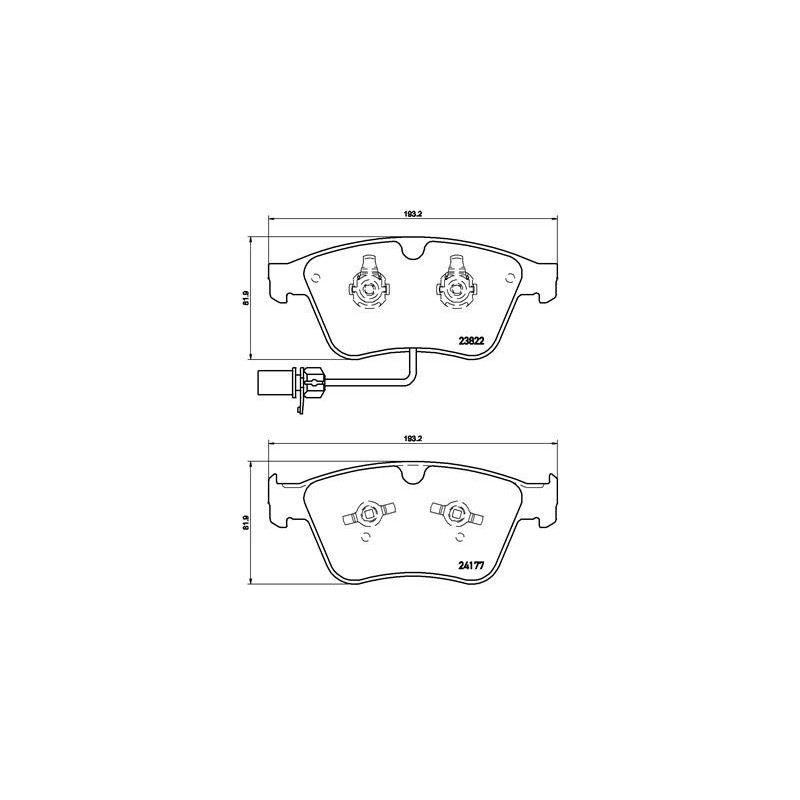 BREMBO P 05 003 Plaquettes de frein avant pour Bentley Continental