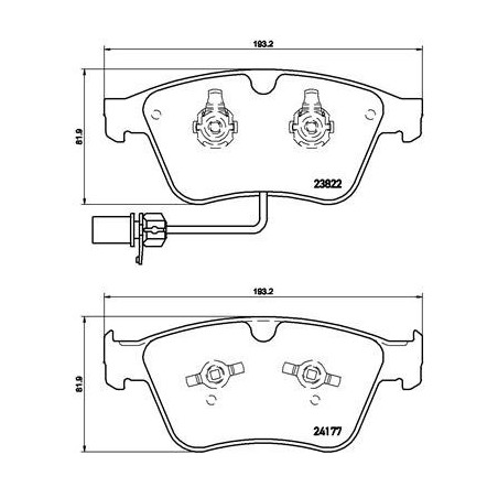BREMBO P 05 003 Pastillas de freno delantero para Bentley Continental