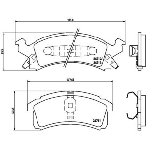 BREMBO P 07 004 Brzdové platničky predné pre Beretta Corsica Sunfire