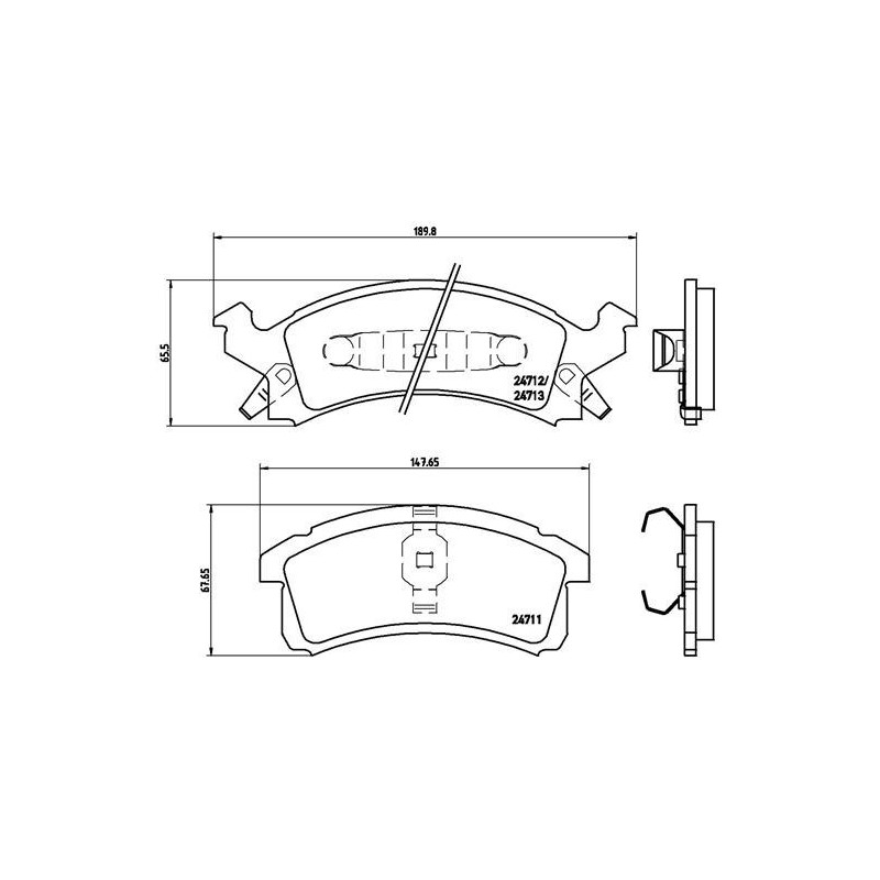 BREMBO P 07 004 Plaquettes de frein avant pour Beretta Corsica Sunfire