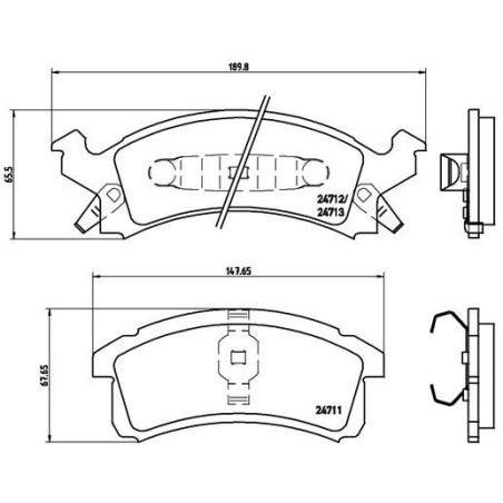 BREMBO P 07 004 Plaquettes de frein avant pour Beretta Corsica Sunfire