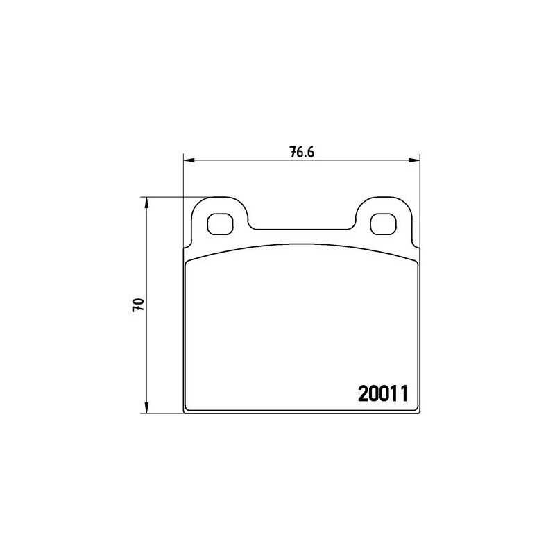 BREMBO P 23 001 Klocki hamulcowe przód dla Commodore HECKFLOSSE 911 Admiral /8 S 208/308 Spider