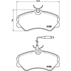 BREMBO P 23 023 Plaquettes de frein avant pour Ducato J5 C25 Express