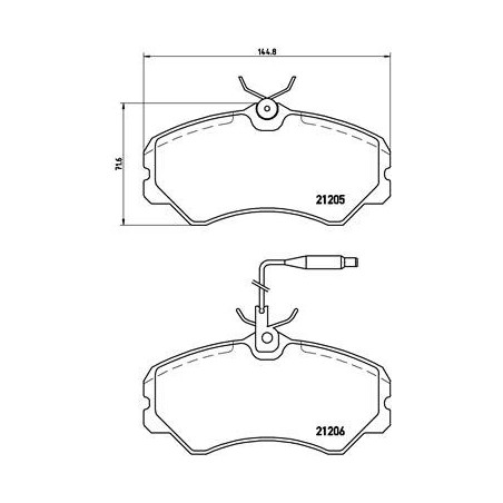 BREMBO P 23 023 Brake Pads Set Front for Ducato J5 C25 Express