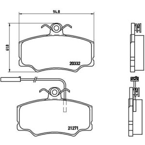 BREMBO P 23 048 Pastillas de freno delantero para Alfa 33