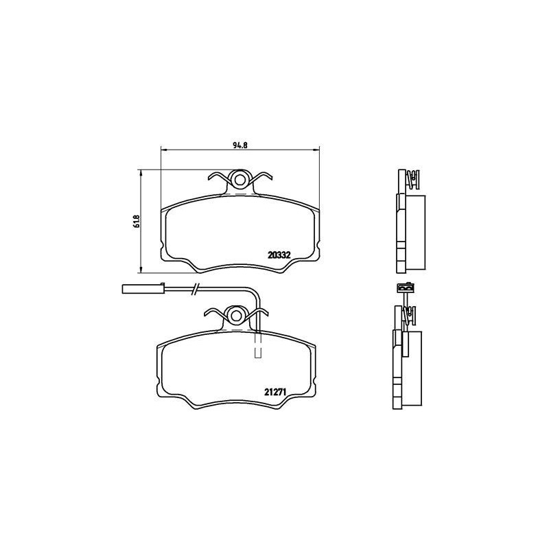 BREMBO P 23 048 Brake Pads Set Front for Alfa 33