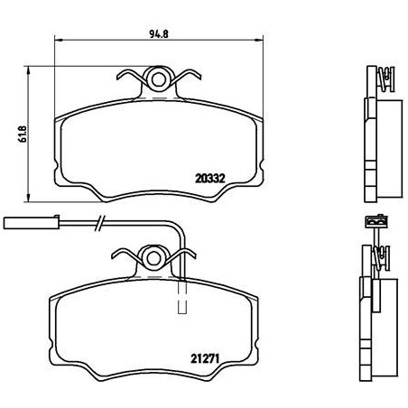 BREMBO P 23 048 Brake Pads Set Front for Alfa 33