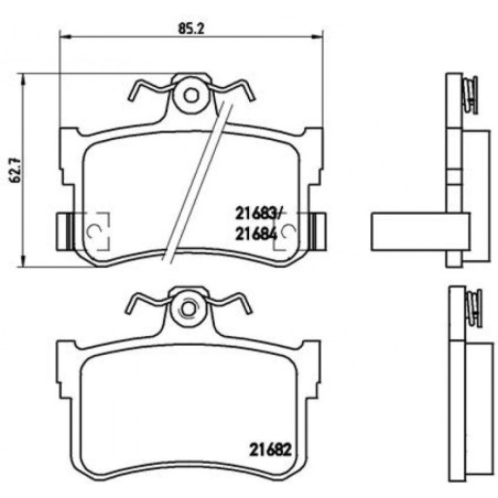 BREMBO P 28 027 Plaquettes de frein arrière pour 800 MG MGF