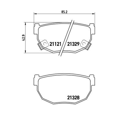 BREMBO P 56 010 Brzdové destičky zadní pro Skyline Silvia 200 300 180 240SX