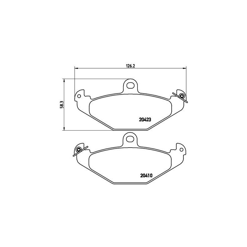 BREMBO P 59 026 Plaquettes de frein arrière pour Elise Exige Viper VX220 2 Europa Roadster Speedster