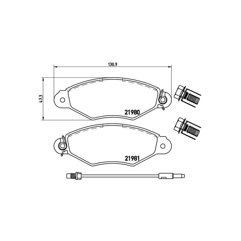 BREMBO P 68 042 Brake Pads Set Front for Renault Kangoo