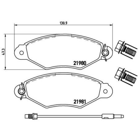BREMBO P 68 042 Klocki hamulcowe przód dla Renault Kangoo