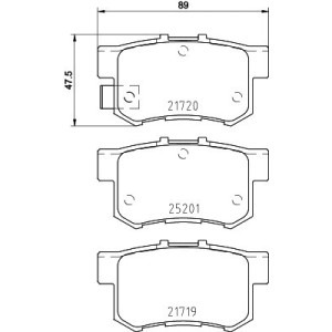 BREMBO P 79 027 Brzdové platničky zadné pre SX4 Sedici Swift Civic