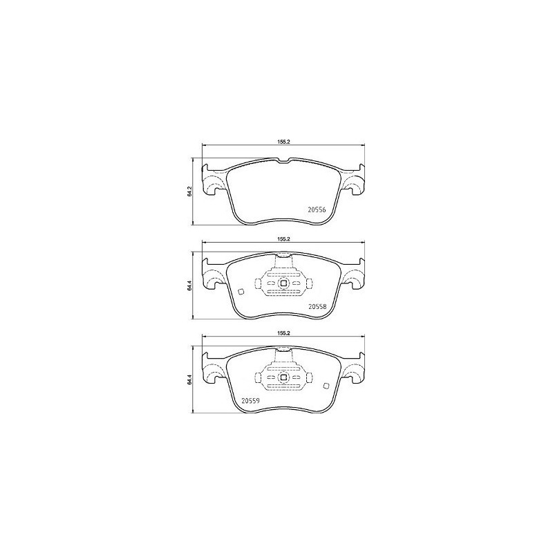BREMBO P 24 234 Brzdové destičky přední pro Focus Kuga Puma
