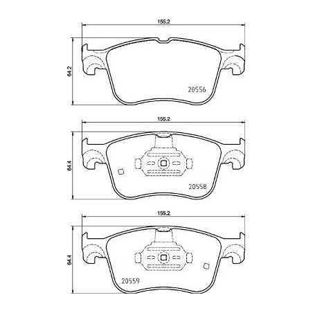 BREMBO P 24 234 Plaquettes de frein avant pour Focus Kuga Puma