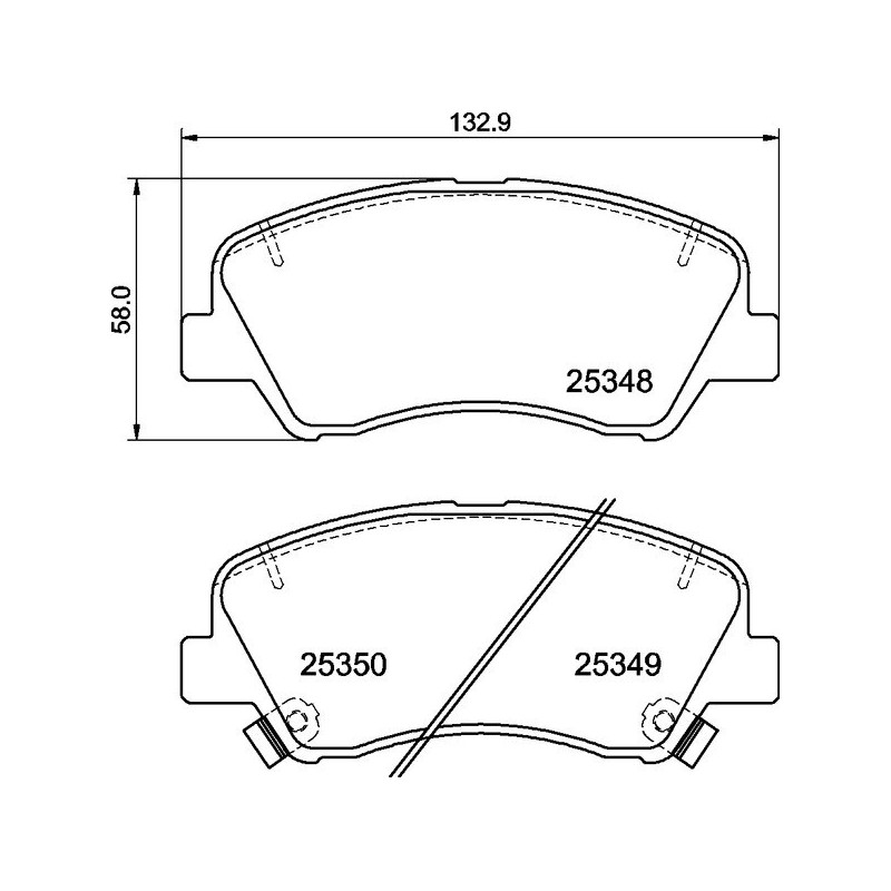 BREMBO P 30 122 Brzdové platničky predné pre I20 Active Rio Bayon Accent