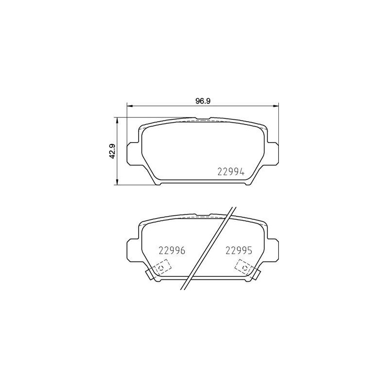 BREMBO P 54 062 Brake Pads Set Rear for Mitsubishi Eclipse Cross
