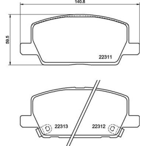 BREMBO P 07 012 Brzdové platničky predné pre Insignia Mokka