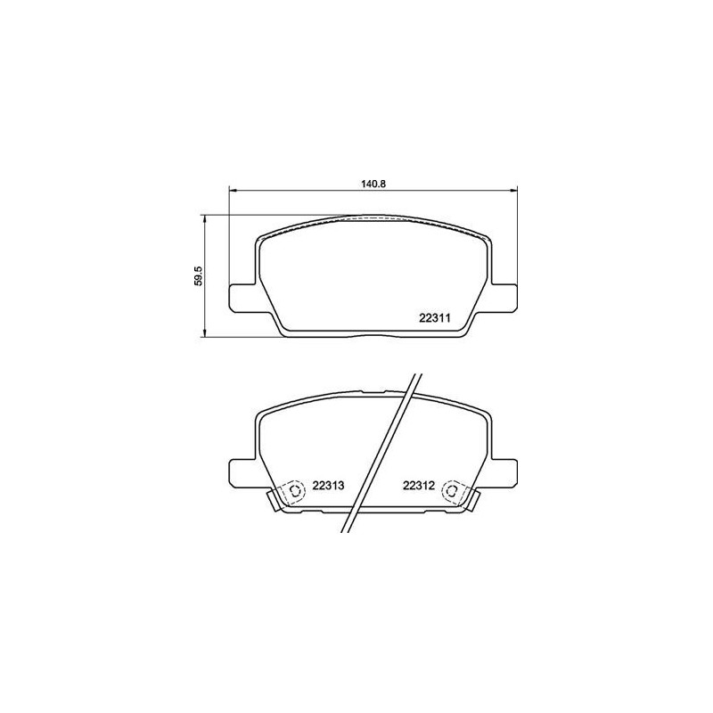 BREMBO P 07 012 Brzdové destičky přední pro Insignia Mokka