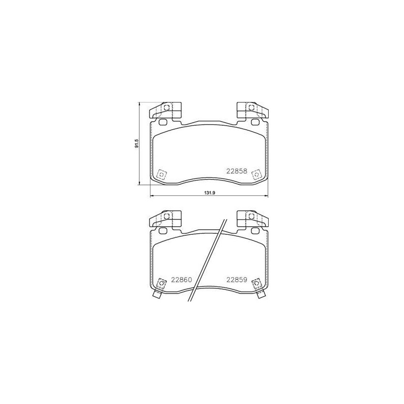 BREMBO P 30 113 Klocki hamulcowe przód dla Stinger G70