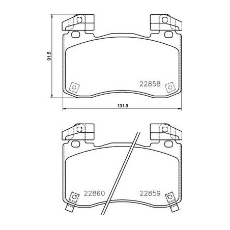 BREMBO P 30 113 Brzdové destičky přední pro Stinger G70