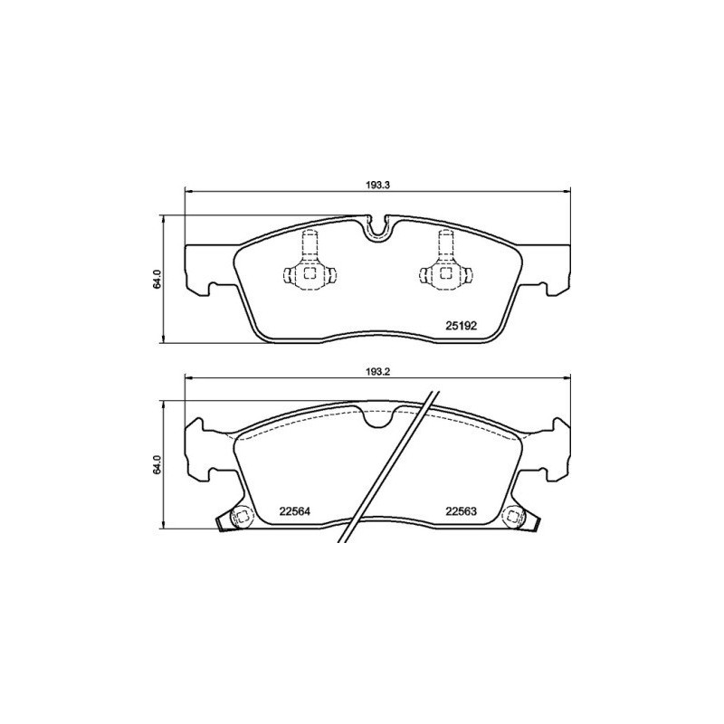 BREMBO P 37 027 Brzdové platničky predné pre