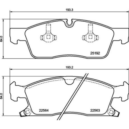 BREMBO P 37 027 Klocki hamulcowe przód dla