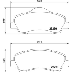 BREMBO P 61 138 Plaquettes de frein avant pour Peugeot 308