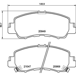 BREMBO P 54 061 Brzdové platničky predné pre Mitsubishi Eclipse Cross