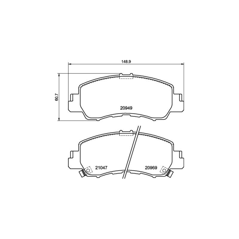 BREMBO P 54 061 Brake Pads Set Front for Mitsubishi Eclipse Cross